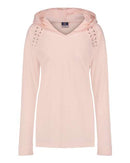 MV Sport - Women's Lace Shoulder Hooded Pullover T-Shirt - W19467