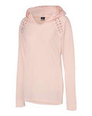 MV Sport - Women's Lace Shoulder Hooded Pullover T-Shirt - W19467