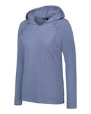 MV Sport - Women's Lace Shoulder Hooded Pullover T-Shirt - W19467