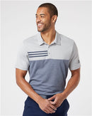 Adidas - Heathered Colorblock 3-Stripes Sport Shirt - A508