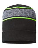 CAP AMERICA - USA-Made Variegated Striped Cuffed Beanie - RKV12