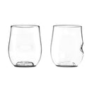2 Pack Unbreakable Glass 12 Oz Wine Glass  Crystal Clear