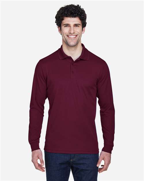EG PRO Mens Polo Shirts Pique Long Sleeve Pinnacle Performance - 3 Pack