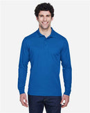 EG PRO Men Long Sleeve Polo Shirt Pique Long Sleeve Performance Golf Shirt