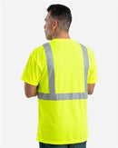 Berne Apparel Work T Shirt with Pocket Hi-Vis Class 2 Performance Pocket