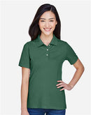 Harriton Women's Polo Shirt Short Sleeve Moisture Wicking 2-Pack