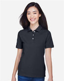 Harriton Women's Polo Shirt Short Sleeve Moisture Wicking 2-Pack