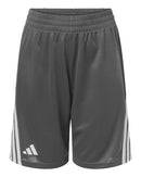 Adidas Youth Boys Shorts 7 Inch Inseam 3-Stripes Athletic Shorts Kids Soccer Gym Lightweight