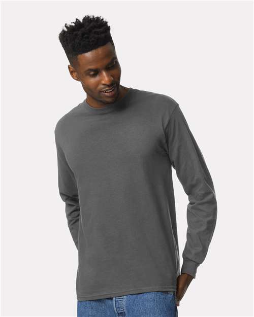 EG PRO Men T Shirts Long Sleeve Women Tees with Rib Cuffs Ultra Cotton - 2 Pack