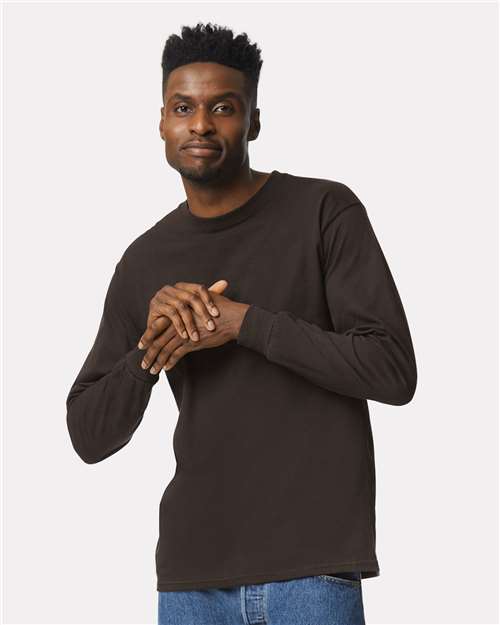 EG PRO Men T Shirts Long Sleeve Women Tees with Rib Cuffs Ultra Cotton - 2 Pack
