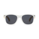 CapeShades Bamboo Sunglasses White Frame Black Green Lens UV Style