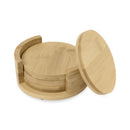 Bamboo Coaster Set Drink Coasters Tabletop Home Office FSC Certified