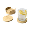 Bamboo Coaster Set Drink Coasters Tabletop Home Office FSC Certified
