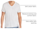 Hanes Men's Undershirts T-Shirt Pack, V-Neck Cotton Tees for Men, Moisture-Wicking, Odor Control, White Multi-Pack