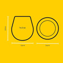 Set of 4 Wine Glasses Stemless for Red or White Wine (Set of 4)-15-Ounces