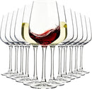 Set of 12 Wine Glasses 15 oz Whiskey Thickened Stemmed Glasses for Red/White Wine, Heavy Base Clear Red Wine Glasses for Everyday, Wine Lovers, Parties, Gifts, Dishwasher Safe