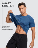 Pack of 5 Workout Shirts for Men Short Sleeve Mens Athletic T-Shirts