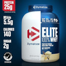 Dymatize Elite 100% Whey Protein 5lb Vanilla Bulk Muscle Recovery Fitness