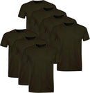 Hanes Ultimate Men's Stay-Tucked Soft Cotton Undershirts Slim Fit Crew T-Shirt (7 Pack)