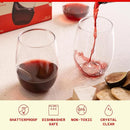 Set of 8 Unbreakable Plastic Wine Glasses by Govino, temless Shatterproof Tritan Glassware, Fancy Cups That Look Like Glass, 16oz
