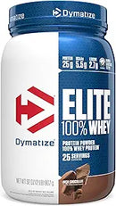 Dymatize Elite 100% Whey Protein 2lb Chocolate Muscle Recovery Fitness