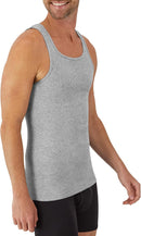 Hanes Men's Tank Undershirt Pack, Cotton Tank Undershirt, Moisture-Wicking, Breathable Tagless
