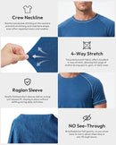Pack of 5 Workout Shirts for Men Short Sleeve Mens Athletic T-Shirts