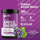 Optimum Nutrition Amino Energy Powder, Concord Grape, 9.5 Oz