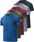 Pack of 5 Workout Shirts for Men Short Sleeve Mens Athletic T-Shirts