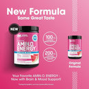 Optimum Nutrition Amino Energy Powder Plus Focus, with BCAA, Electrolytes, and Caffeine, Watermelon, 30 Servings