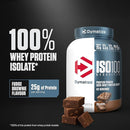 Dymatize ISO 100 Hydrolyzed Whey Protein 3lb Fudge Brownie Post Workout Shake