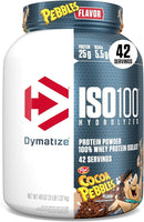 Dymatize ISO 100 Hydrolyzed Whey Protein 3lb Cocoa Pebbles Bulk Fitness Shake
