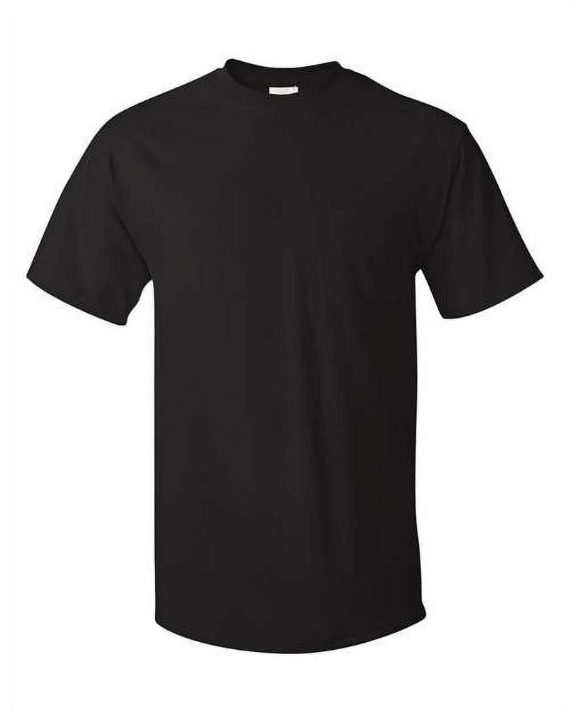 Hanes Men's Value Pack Black Pocket T-Shirt Undershirts - 6-Pack, Moisture-Wicking, Odor Protection