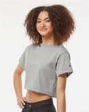 Champion Women T Shirt Crop Tee Heritage Cotton Premium