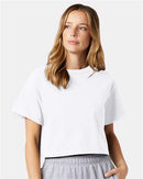 Champion Women T Shirt Crop Tee Heritage Cotton Premium