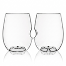 2 Pack Unbreakable Glass 12 Oz Wine Glass  Crystal Clear