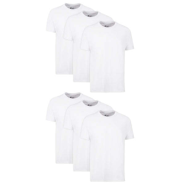 Hanes Men's Crew T-Shirt Undershirts (6-Pack) - ComfortSoft Cotton, Tagless, Moisture-Wicking