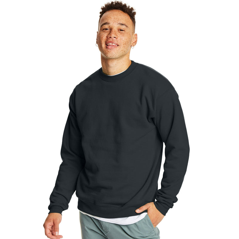 Hanes EcoSmart Fleece Crewneck Sweatshirt Pullover - 2 Pack, Soft Durable, Pill-Resistant, Long Sleeve for Men