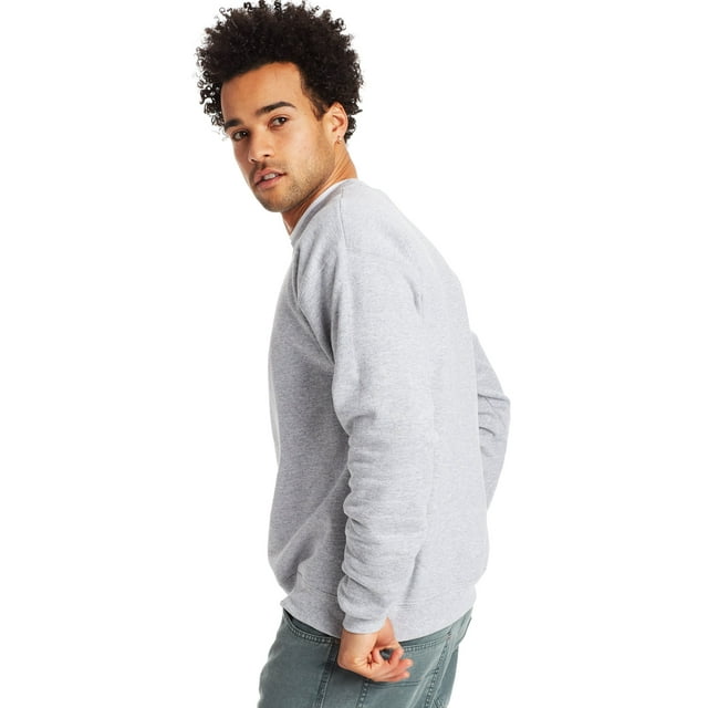 Hanes EcoSmart Fleece Crewneck Sweatshirt Pullover - 2 Pack, Soft Durable, Pill-Resistant, Long Sleeve for Men