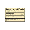 Optimum Nutrition Creatine, Micronized Creatine Monohydrate Capsules, Supports Strength & Recovery, Banned Substance Tested, 2.5g per Serving, 100 Servings, 200 Count