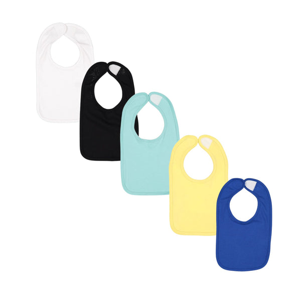 EG PRO Baby Jersey Bib – Soft Cotton Drool Bibs for Newborns & Infants – 5 Pack