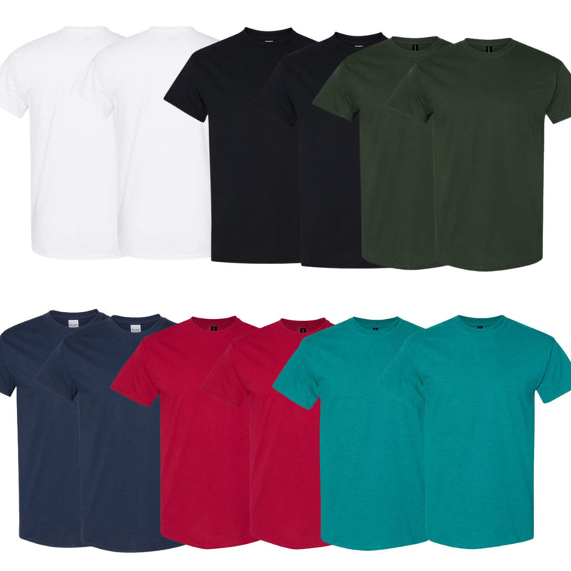 EG PRO Men's Heavyweight Cotton T-Shirt Undershirts 12-Pack Crewneck Tee for Everyday Wear