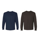 EG PRO Men T Shirts Long Sleeve Women Tees with Rib Cuffs Ultra Cotton - 2 Pack
