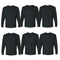 EG PRO Men T Shirts Long Sleeve Women Tees Ultra Cotton - 6 Pack