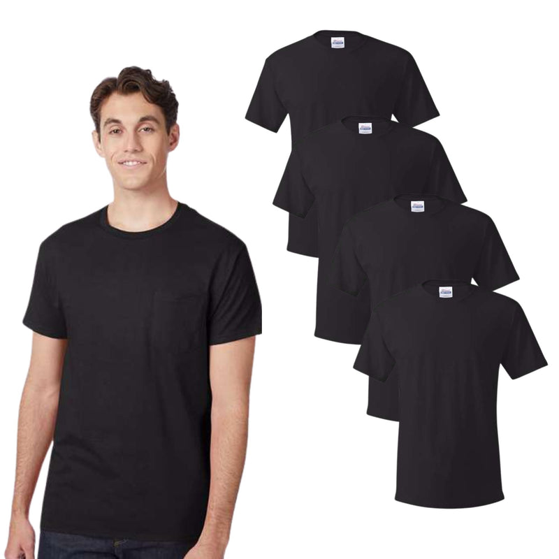 EG PRO Mens T Shirts Crewneck Undershirt for Men Casual and Daily Wear - 4 Pack