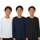 ER PRO Youth Boy T Shirts Long Sleeve Cotton Pro-Lock Performance - 3 Pack