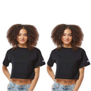 Champion Women T Shirt Crop Tee Heritage Cotton Premium