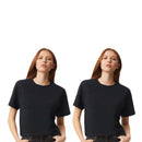 EG PRO Women T Shirt  Fine Jersey Boxy Cropped Tee Short Sleeve Plain - 2 Pack