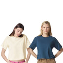 EG PRO Women T Shirt  Fine Jersey Boxy Cropped Tee Short Sleeve Plain - 2 Pack
