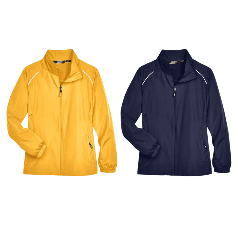 EG PRO Women's Jacket Lightweight Unlined Water Resistant Techno Lite Active Shell for Running & Travel - 2 Pack